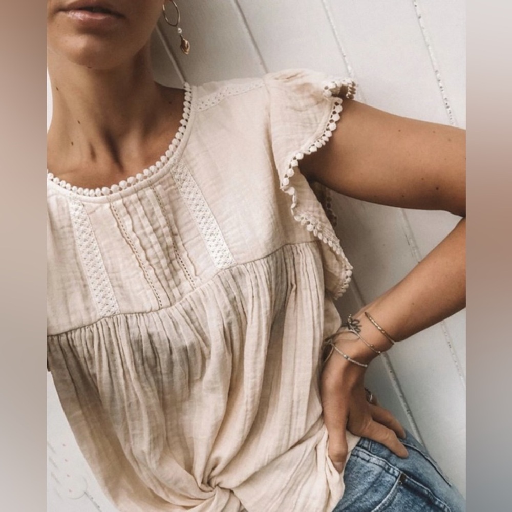 NWT Anthropologie SPELL&THE GYPSY COLLECTIVE Hanalei Boho Blouse Top Embroidered